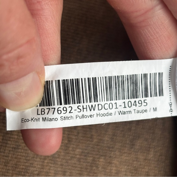 Women’s Quince Eco-Knit Milano Stitch Pullover Hoodie Sweater Taupe Brown Sz M - Picture 8 of 10